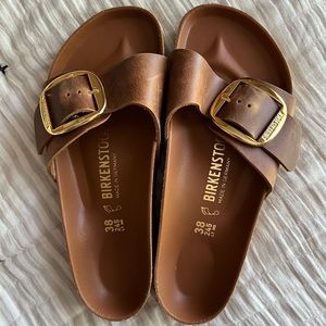 Birkenstock Madrid Big Buckle Cognac Size 38